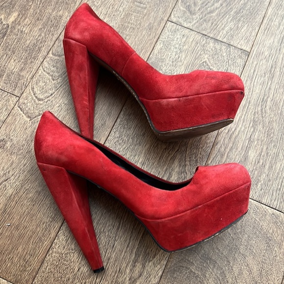 Dolce vita red suede heel 8 - Picture 7 of 7